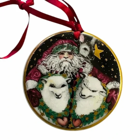 Vintage Set 7 of Bing and Grondahl Christmas Ornaments Santa Claus Collection - Picture 9 of 16